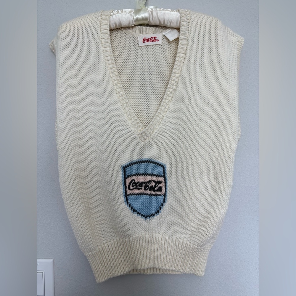 Vintage 80s Coca-Cola sweater best pastel coquette